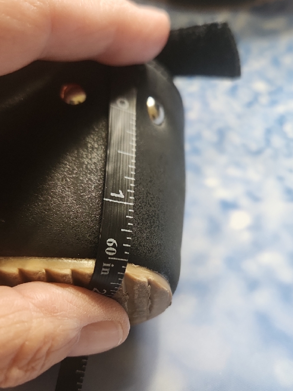 Black Open-Toe Wedge Sandals with Ankle Strap - Picture 10 of 10